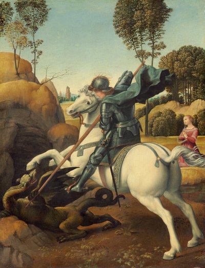 セントジョージとドラゴン、c。 1506年。 作： Raphael
