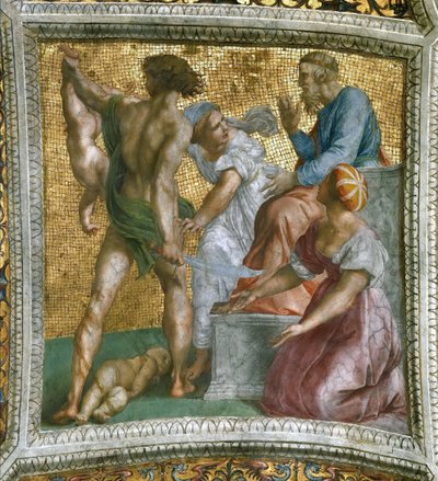 スタンツァ・デッラ・セグナトゥーラのソロモン天井フレスコ画の判決、1510～1511年頃。 作： Raphael