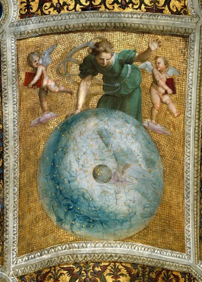 プリマモービル。 Stanza della Segnatura のフレスコ画の天井、1510～1511 年頃。 作： Raphael