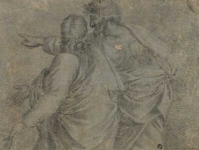 2 人の男性の会話とジェスチャー 作： Raphael