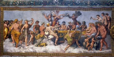 キューピッドとプシュケの結婚披露宴、1517年。 作： Raphael