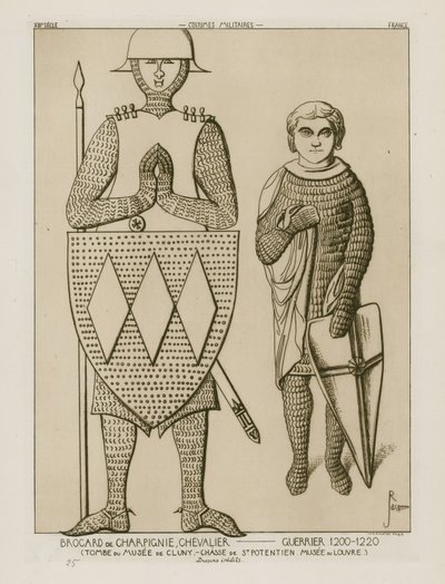 シャルピニーのブロカード、騎士-兵士、1200-1220 作： Raphael Jacquemin