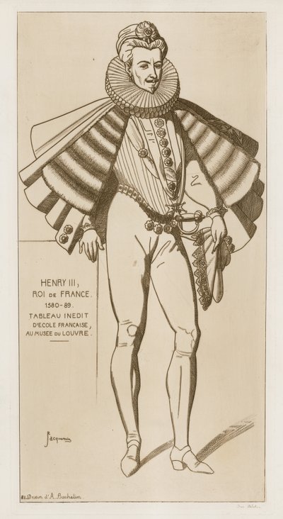 1580〜89年、フランス国王ヘンリー3世 作： Raphael Jacquemin