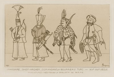 Janissary、チーフアーチャー、コマンダー、トルコの死刑執行人 作： Raphael Jacquemin