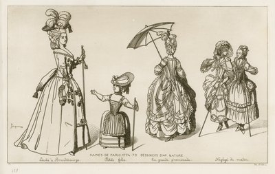パリの女性、1774-79 作： Raphael Jacquemin