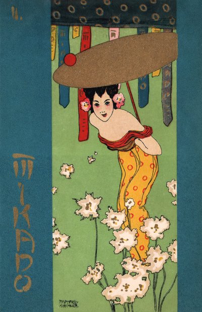 ゲイシャ、1900年頃（イラスト） 作： ラファエル・キルヒナー