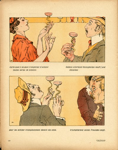 バター プレート、番号 339、風刺的な色 作： Raphael Kirchner