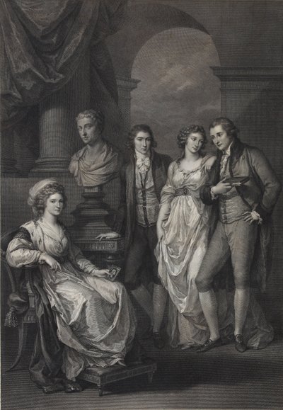 キャサリン・ペトロヴナ・バリャティンスカヤの家族の肖像画（1750～1811年、旧姓ホルスタイン＝ベック王女、1793年） 作： Raphael Morghen