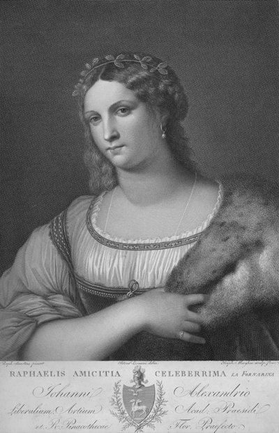 「ラ フォルナリーナ」、1814 年頃。 作： Raphael Morghen