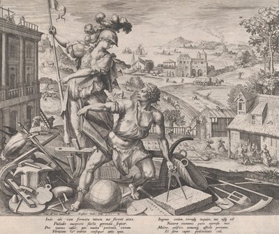 労働、1591年。 作： Raphael Sadeler