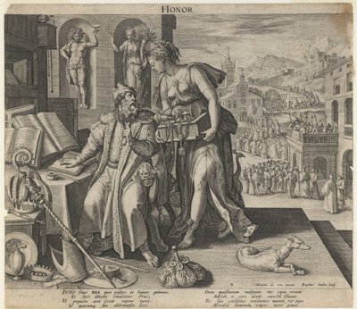 名誉、1591 作： Raphael Sadeler the Elder