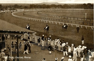 競馬場、プーナ、1900-30年頃（セピア写真 作： Raphael Tuck and Sons