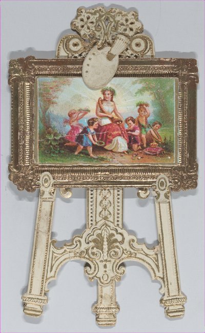 バレンタイン - スタンディング イーゼル、クロモリトグラフの家族、1873 年。 作： Raphael Tuck and Sons