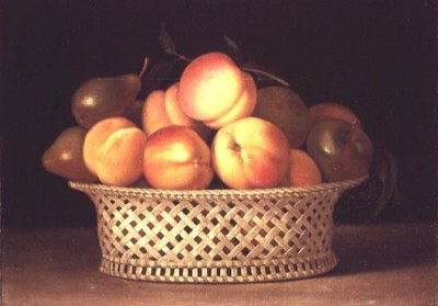 ボウル・オブ・ピーチ（油彩・キャンバス） 作： Raphaelle Peale