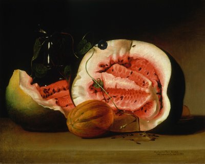 メロンと朝顔 作： Raphaelle Peale