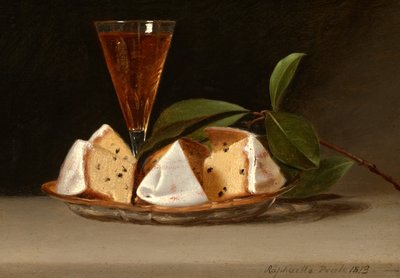 レーズンケーキのある静物 作： Raphaelle Peale