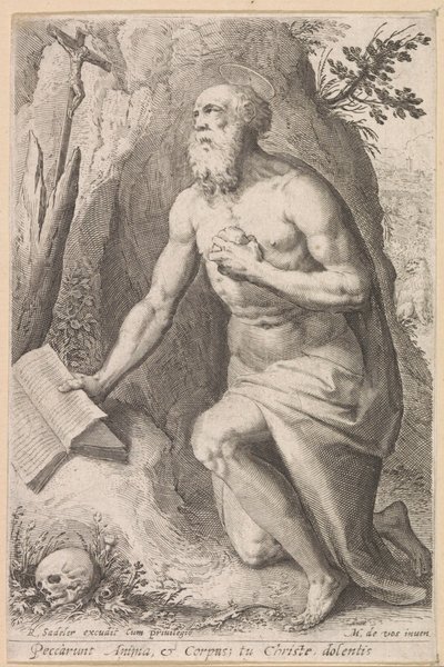 聖ジェローム 作： Raphaël Sadeler (I) (attributed to)