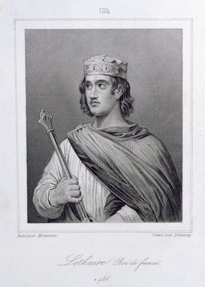 Lothair（941-986）Delannoyによって刻まれたフランス国王 作： Raymond Quinsac Monvoisin