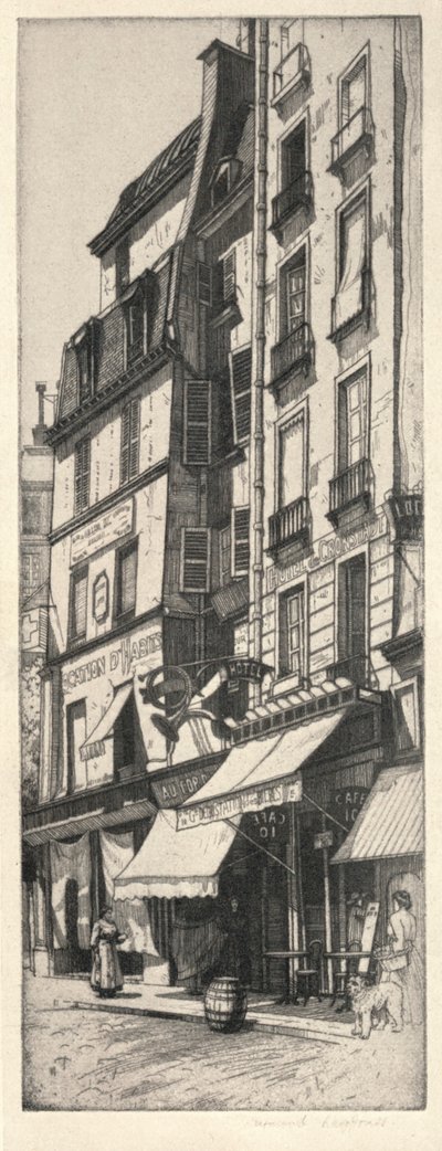 Au Cor dOr、Rue du Four、1915 作： Raymond Ray Jones