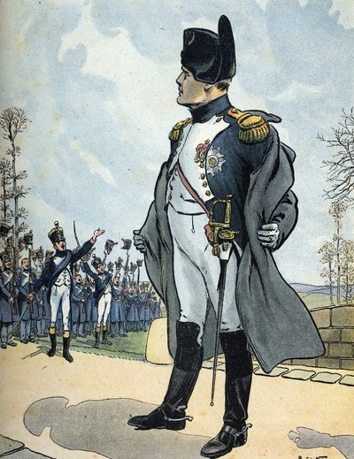エルバ島への亡命から帰還した皇帝ナポレオン1世（1769-1821）の肖像画 作： Raymond de la Neziere
