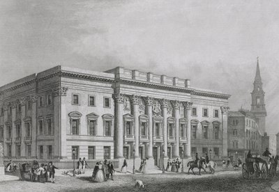 フォスターレーンからのゴールドスミスのホールの眺め、アルバットの彫刻、1835年 作： Read