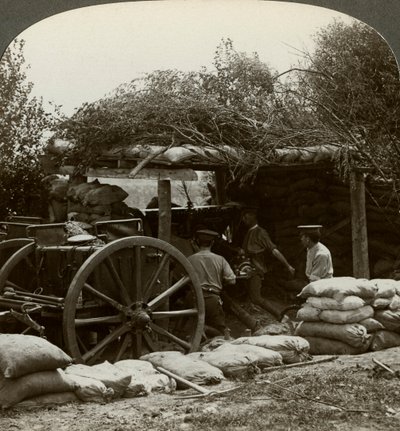 砲兵の位置、第一次世界大戦、1914-1918。 作： Realistic Travels Publishers
