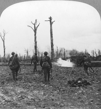Houthulst Forest、ベルギー、フランダース、第一次世界大戦、c1914-c1918を占領しているイギリス軍 作： Realistic Travels Publishers