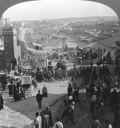 エルサレム、パレスチナ、第一次世界大戦の占領、c1917-c1918 作： Realistic Travels Publishers