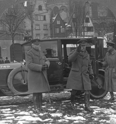 フィールドマーシャルアールハイグがドイツのケルンに到着、c1919-c1920 作： Realistic Travels Publishers