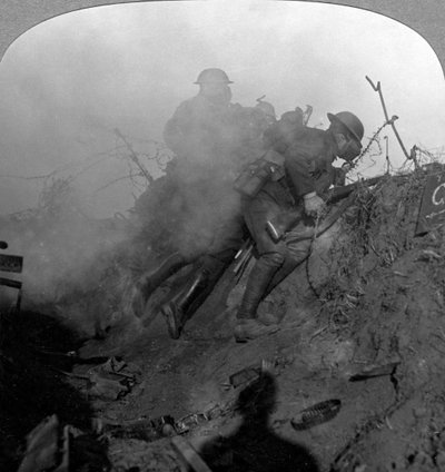 トレンチ戦争、ブルロンウッド、フランス、第一次世界大戦、1914-1918。 作： Realistic Travels Publishers