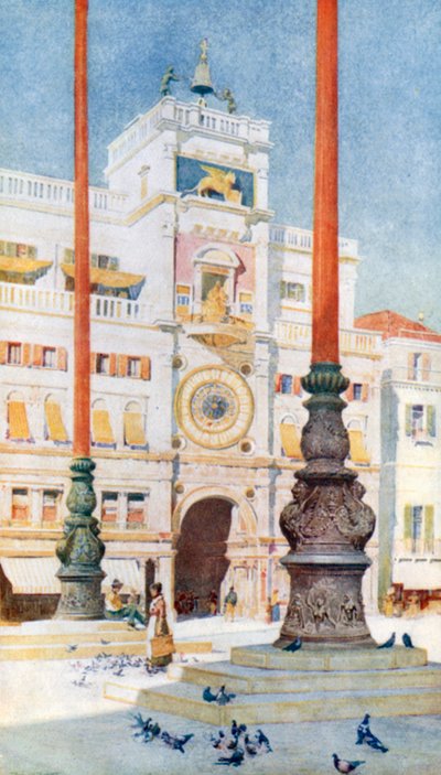 時計塔（カラーリトグラフ） 作： Reginald Barratt