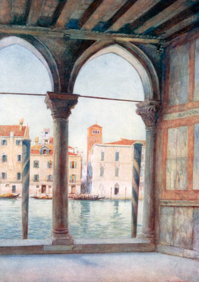 カ・ドーロからの眺め（カラーリトグラフ） 作： Reginald Barratt