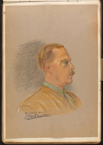 英国将校の肖像、1915 年 7 月 (図面) 作： Reginald Copleston Bond