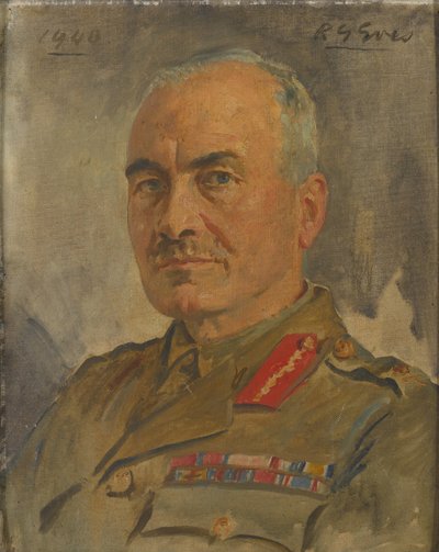 ロナルドフォーブス中佐アダムBt中尉、1940年頃 作： Reginald Grenville Eves