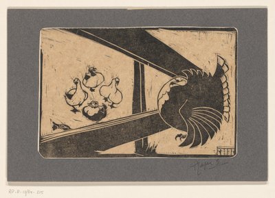 フェンスで七面鳥とアヒル 作： Reijer Stolk (signed by artist)