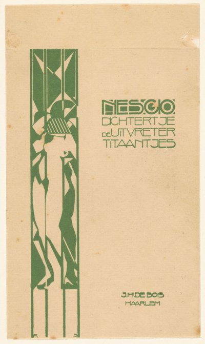 装丁デザイン: Nescio、Dichtertje、探検家と巨人、1918 年 作： Reijer Stolk