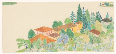 丘陵の風景の中のイタリアの家 作： Reijer Stolk