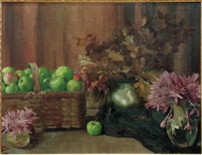 りんごのある静物画 作： Reinhold Max Eichler