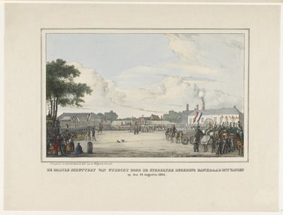 ユトレヒトのモバイル Schuttery は、Stedelyke 政府に感謝されました。 1834 年 8 月 19 日 (オブジェクトのタイトル) 作： Reinier Craeyvanger