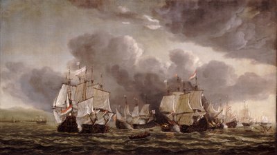 レグホルンの戦い、1653年3月4日 1653年頃 油彩・カンヴァス 作： Reinier Nooms