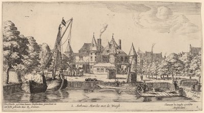 Nieuwmarkt with St. Anthonis Waag (S. Anthonis Markt with the Waegh) 作： Reinier Nooms, called Zeeman