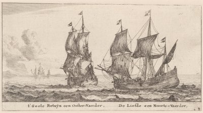 2 人の商人: バルト海で交易を行う「Geele Fortuÿn」と、ノルウェーで交易を行う「Liefde」 作： Reinier Nooms, called Zeeman
