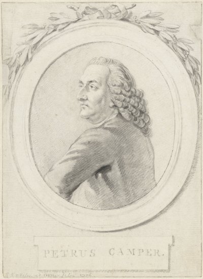 Petrus Camper 教授の肖像 作： Reinier Vinkeles (I)