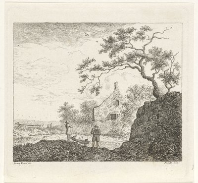 人物のいる風景 作： Reinierus Albertus Ludovicus baron van Isendoorn à Blois
