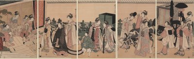 屋敷に到着する御殿下見立行列 作： Rekisentei Eiri