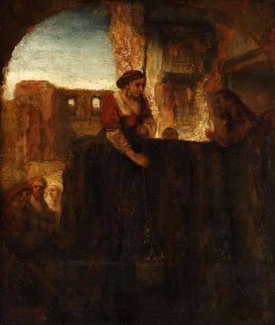 キリストと井戸のサマリアの女 作： Rembrandt