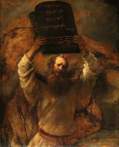 律法の板を持つモーセ 作： Rembrandt