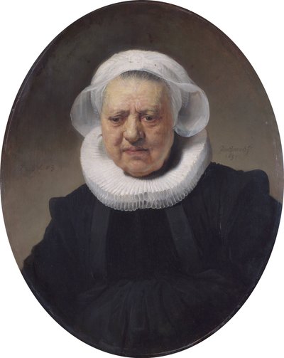 Aechje Claesdrの肖像。ペッサ 作： Rembrandt van Rijn