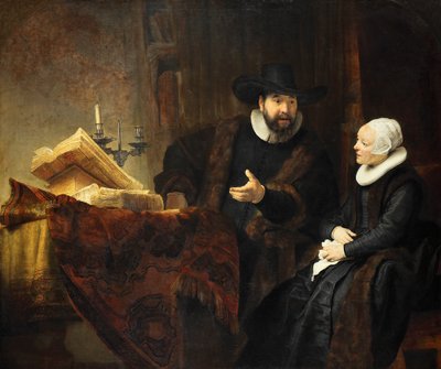 メノナイトの説教者Cornelis Claesz Anslo（1592-1646）とその妻Aeltje Gerritsdr Schouten 作： Rembrandt