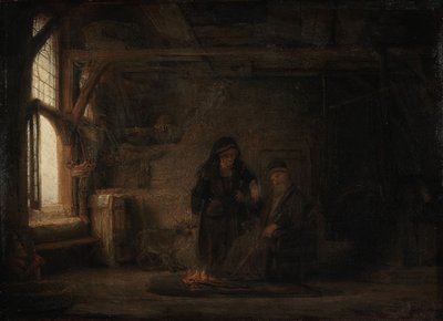 ヤギを連れたトビアスの妻 作： Rembrandt